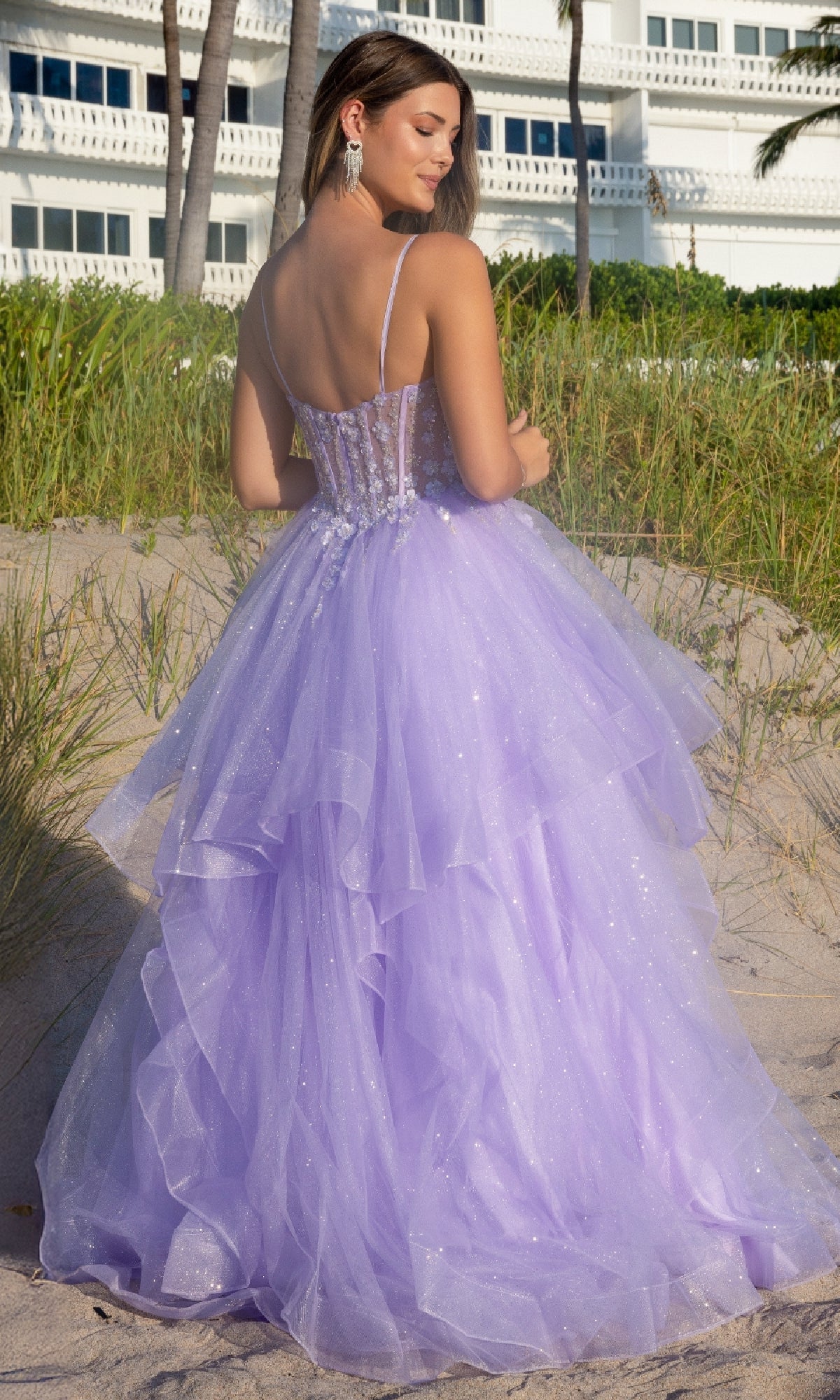 Long Glitter Prom Ball Gown: Amelia Couture 5068